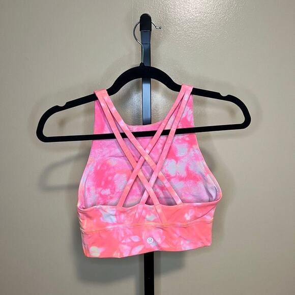 Lululemon Energy Bra High Neck Long Line Shibori Size 4 - Picture 2 of 5